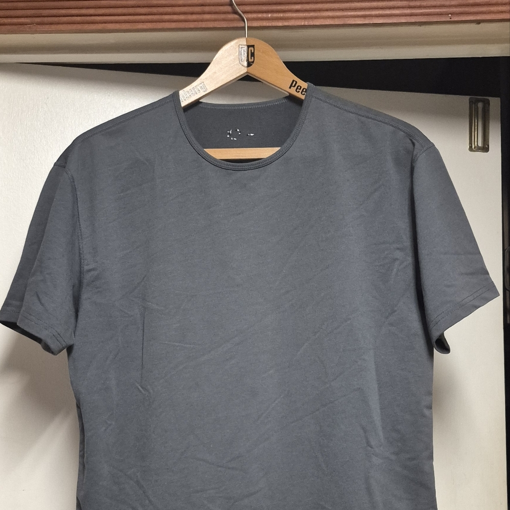 BYLT Basics Men's Gray Drop Cut T-Shirt